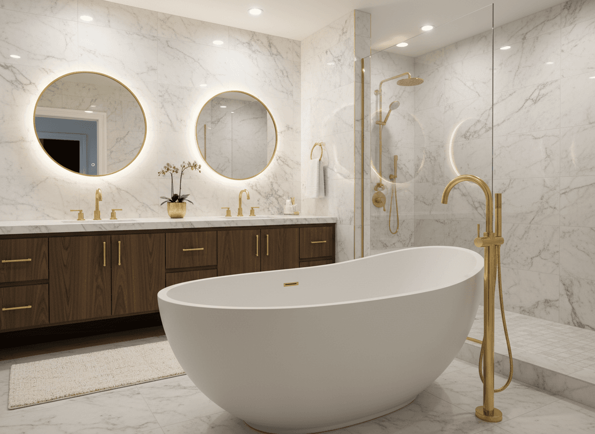 Luxury bathroom and kitchen renovation by 24 Carat Interiors